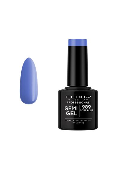 Elixir SEMI GEL (ΗΜΙΜΟΝΙΜΟ ΒΕΡΝΙΚΙ) - 989 (SOFT Blue) 8ML