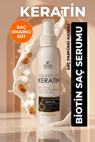 Elose Sıvı Saç Kremi, Saç Bakım Sütü ve Serumu - Keratin Biotin Isı Koruyucu ...