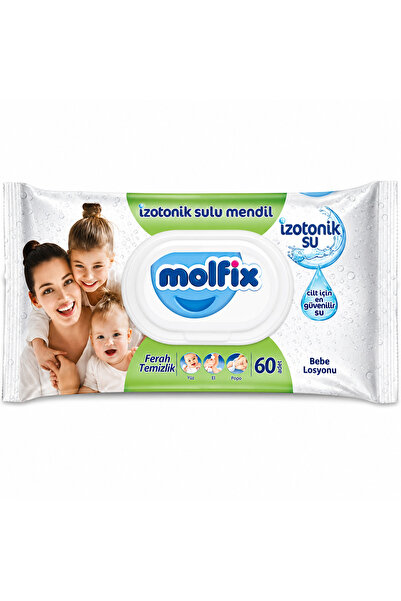 Molfix 2 قطعة مناديل مبللة متساوية التوتر 60 قطعة
