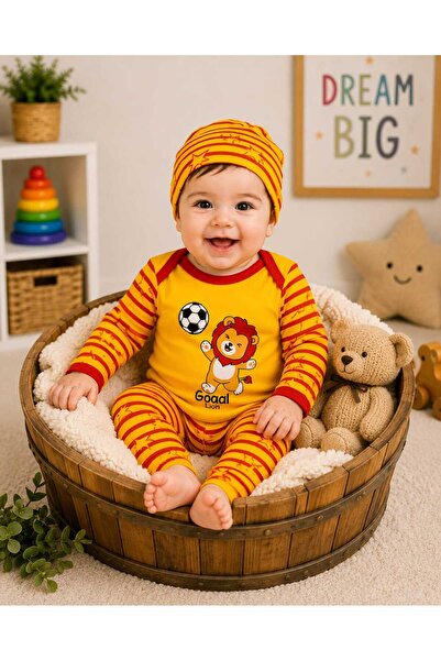 DAPWEAR'S KIDS بدلة رياضية مكونة من قطعتين مع قبعة وحذاء رياضي للمشجعين المجن...