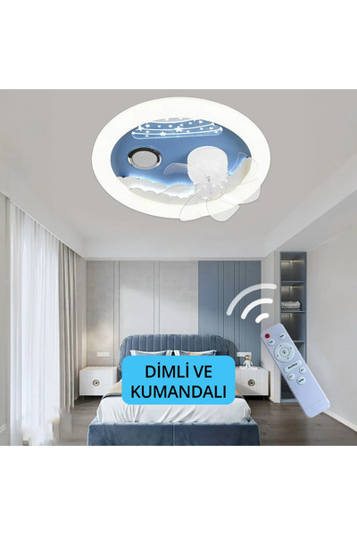 TRAPOWER Hoparlörlü Fanlı Plafonyer Led Avize