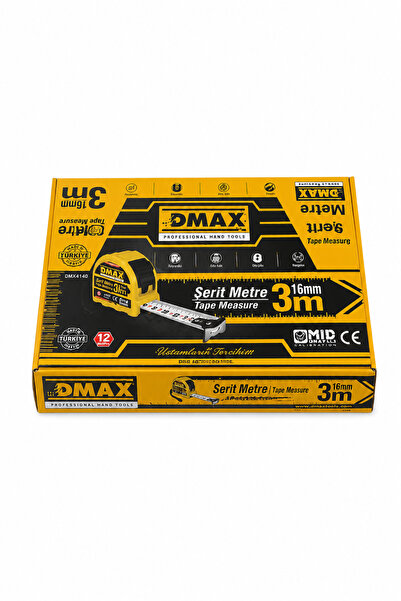 DMAX Şerit Metre 3 m x 16 mm - MID Onaylı - ABS Gövde - 12'li Paket