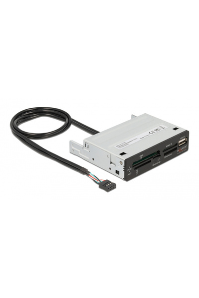 DELOCK Αναγνώστης καρτών USB 9 ακίδων 91708, CF/SD/XD/MS/Micro SD/USB, για θέ...