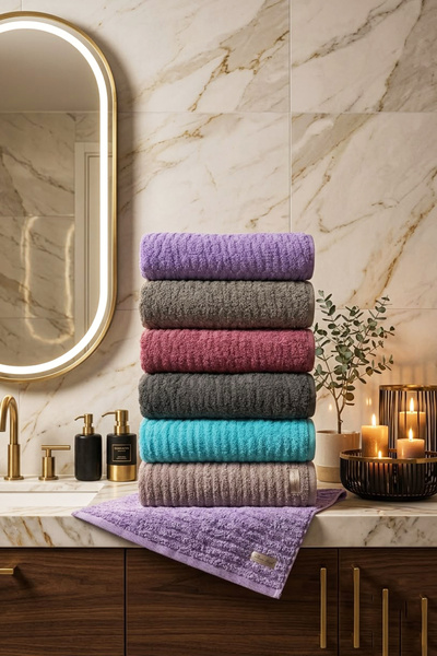 Always Azalea 6 Pieces 50*90 Towels |   Hand and Face Towel |   Soft Textured