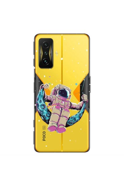 Other Xiaomi Poco F4 Gt Astronaut swinging on the moon Transparent Silicone T...
