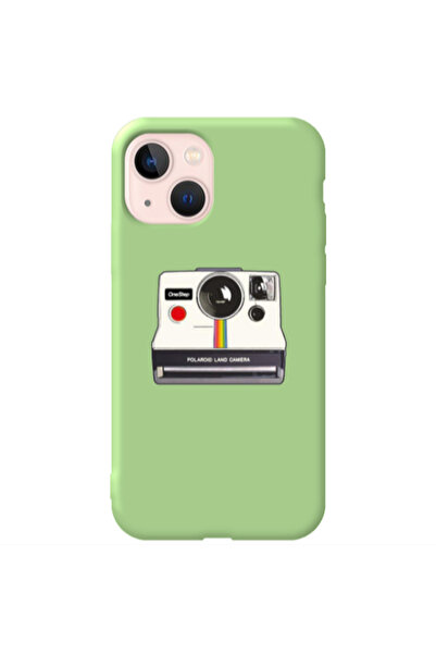 Other Apple iPhone 13 Polaroid land camera Light Green Colored Silicone TPU Θήκη