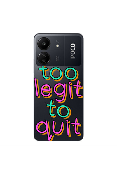 Other Xiaomi Poco C65 Too Legit To Quit Transparent Silicone TPU Θήκη
