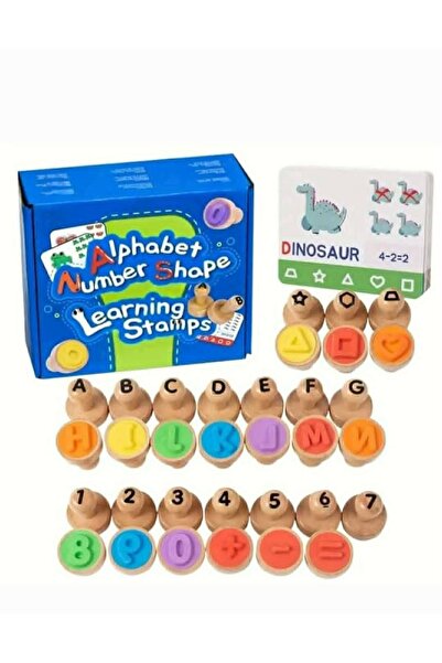 OEM set montessoi - 45 de stampile din lemn MIRU TOYS