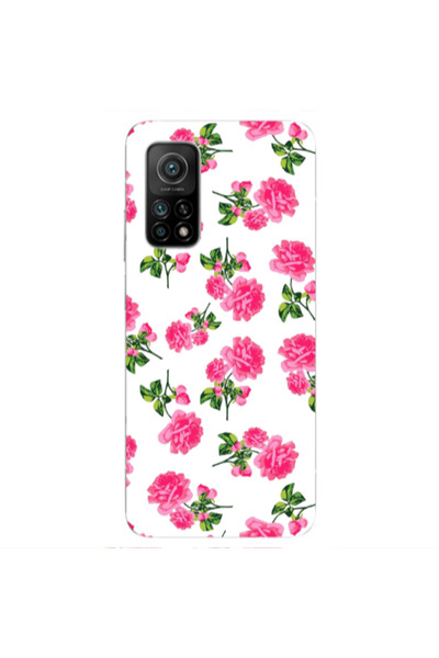 Other Xiaomi Mi 10T Pro Roses White Transparent Silicone TPU Θήκη