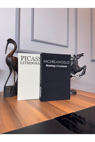 NAHİTA ATELİER TAŞ İŞLEMELİ MICHELANGELO PICASSO KUMAŞ DEKORATİF KUTU