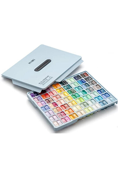 HIMI Tablet Guaj Boya Seti Twin Cup Gouache Set 112'li (Ice Blue Case Edition)