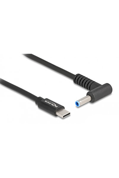 DELOCK καλώδιο τροφοδοσίας 87971, USB-C σε HP 4.5x3.0mm, 1.5m, μαύρο