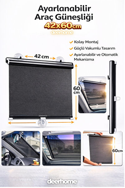 handanca Araba Araç Içi Katlanabilir Araç Oto Ön Cam Güneşlik Branda 42x60cm ...