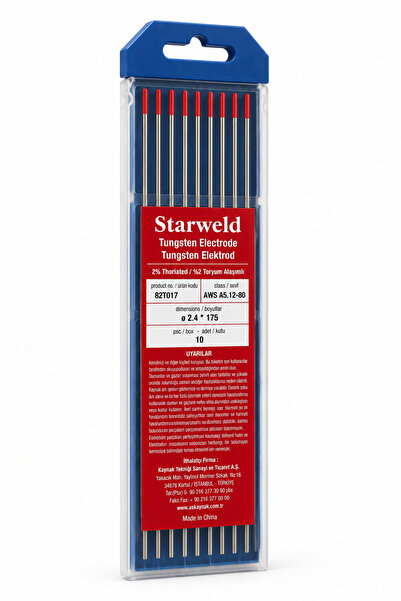 Askaynak Starweld 82T017 Tungsten Elektrod 2.4 mm x 175 mm TIG Kaynak Elektro...