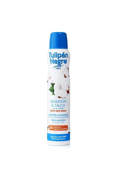 Deodorant Tulipan Negro, 200 ml Pudră de talc de algodon