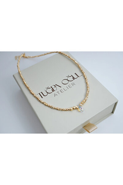 ATELİER TUĞBA Ykl075 Crystal-Detail Dorica Necklace