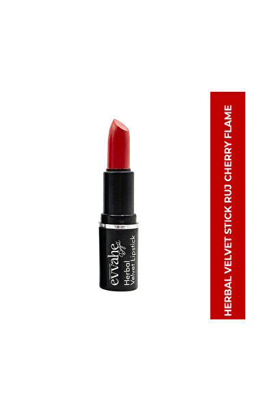 EVVAHE DOĞAL HERBAL VELVET STICK RUJ 4- CHERRY FLAME 4 g e