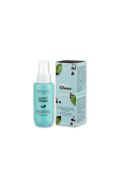Bioearth Apă parfumată pentru față, corp și păr, cu extract de cacao, eucalip...