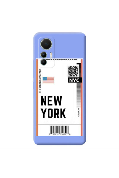 Other Xiaomi Mi 12 Lite New York NYC Light Purple Colored Silicone TPU Θήκη