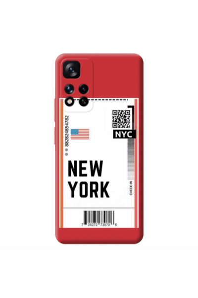 Other Xiaomi Redmi Note 11 Pro 5G New York NYC Red Colored Silicone TPU Θήκη