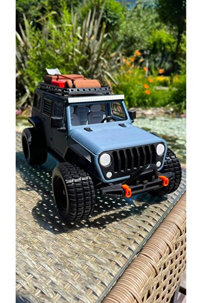 ALFA3DBASKI 3D Baskı Gri Off-Road JEEP Maketi -Dekoratif Arazi Aracı Modeli