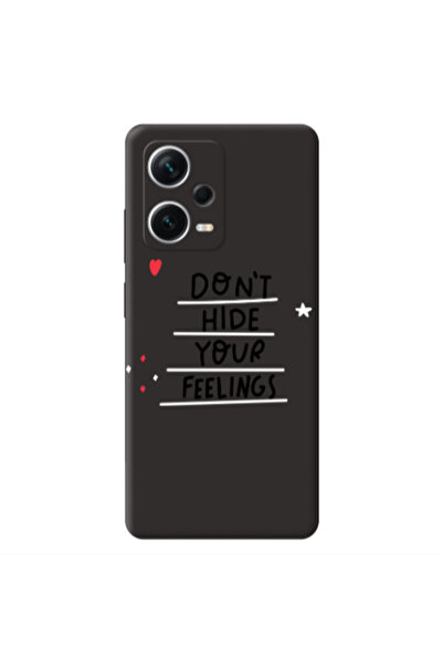 Other Xiaomi Poco X5 Dont Hide Your Feelings Black Colored Silicone TPU Θήκη