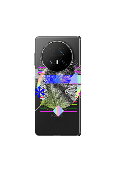 Other Honor Magic V5 Statue pixels Transparent Silicone TPU Θήκη