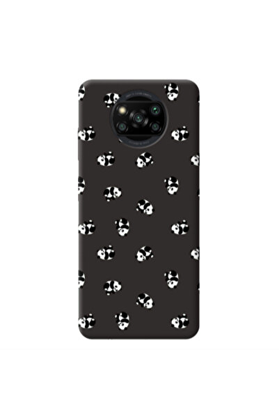 Other Xiaomi Poco X3 /X3 Pro Small Pandas Black Colored Silicone TPU Θήκη
