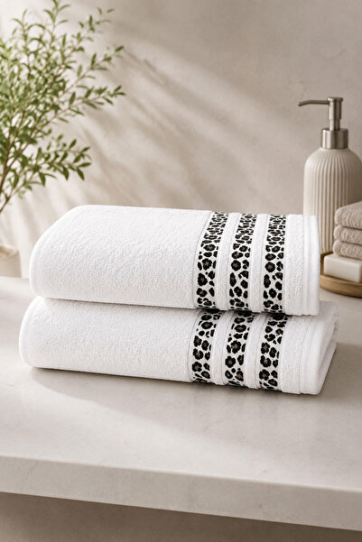 Elif Mira Set 2 prosoape de baie 100% bumbac Colecția Leopard 70x140 cm