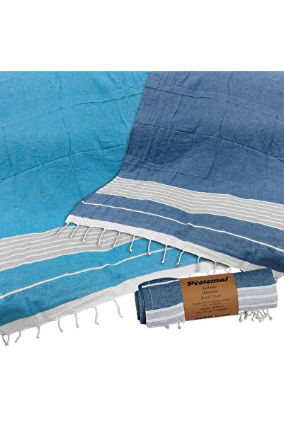 Summertiempo Πετσέτα Θαλάσσης Pestemal Γκρί Ρίγες ~280g 90x180cm 62843