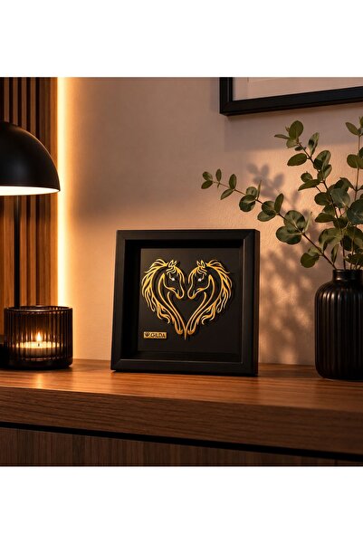 OEMarket Tablou placat aur 24K ”DOI CAI”