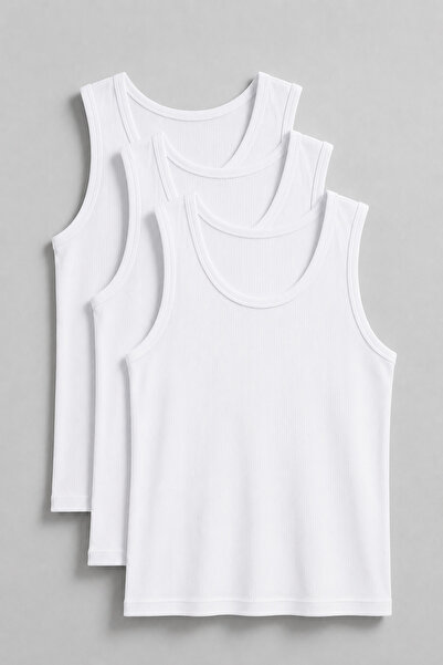Stylovi Men's Basic Ribbed Undershirt - High Quality Cotton