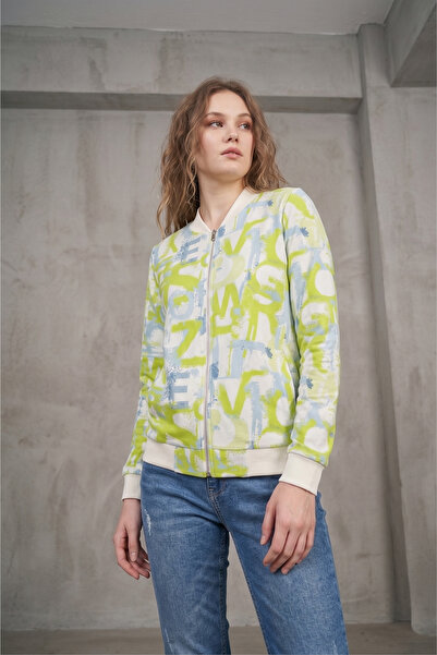 YXL COLLECTION Women's Plus Size Lycra Bomber Collar Patterned Ribbed Fleto P...