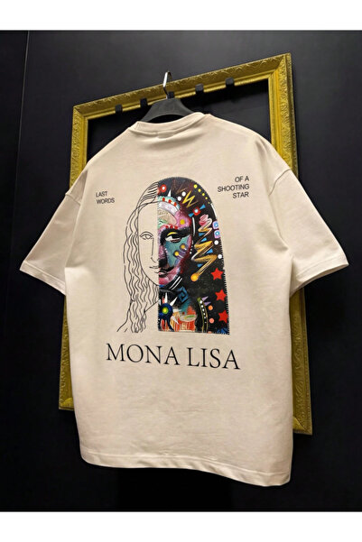 Revasser Unisex muška/ženska MONALISA SPECIJALNA šarena majica sa prilagođeni...