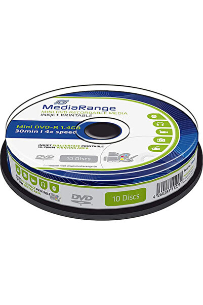MediaRange Εγγράψιμο DVD-R 16x 4.7GB Κουτί 10 τεμαχίων (Cake Box) Κωδικός: MR452