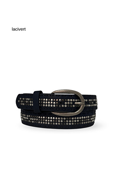 Le Tual Studded Belt with Stitching Detail