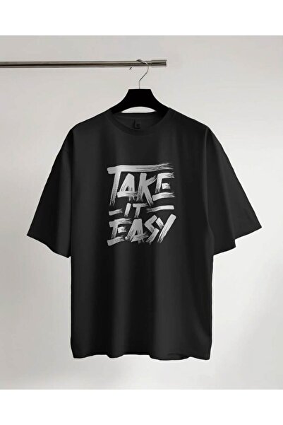 TİMİSİVA Μπλουζάκι Unisex oversized με τύπωμα με κοντό μανίκι και λαιμόκοψη, ...