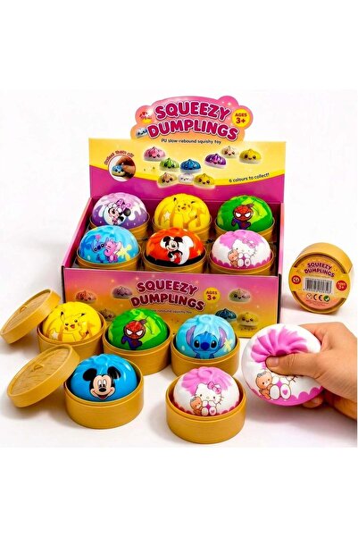 CASA JOY Jucărie Squishy Gălușcă, în cutie de plastic, 9 cm, Antistres, Model...