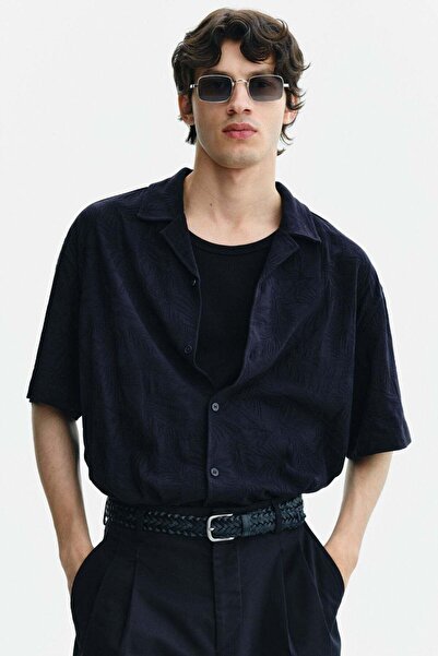 H&M Relaxed Fit Jacquard-jersey resort shirt