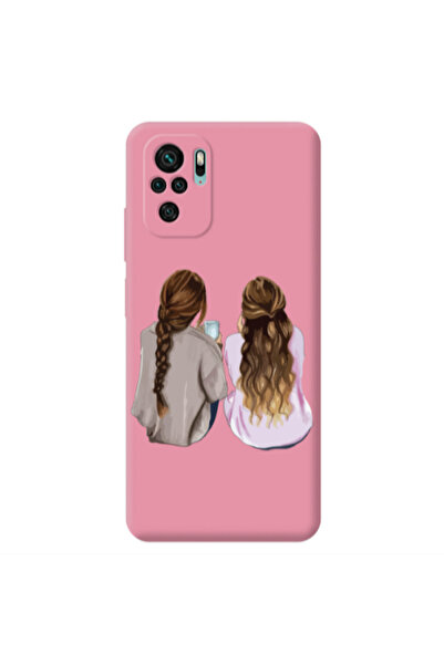 Other Xiaomi Redmi Note 10S Friends Pink Colored Silicone TPU Θήκη