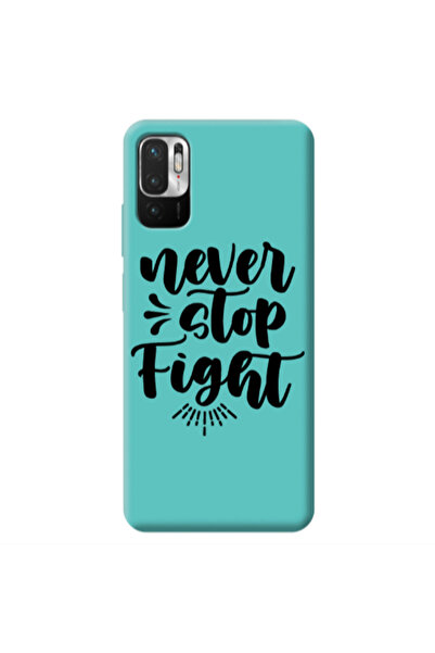 Other Xiaomi Redmi Note 10 Pro 5G Never stop fight Turquoise Colored Silicone...