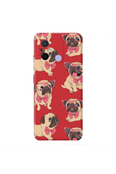 Other Xiaomi Redmi 12C Dog Spectacled Red Colored Silicone TPU Θήκη