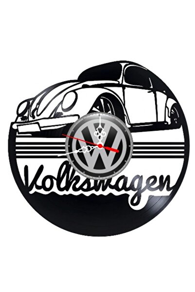 Volkswagen Διακοσμητικό ρολόι τοίχου από δίσκο βινυλίου, με σχέδιο Σκαθάρι κα...