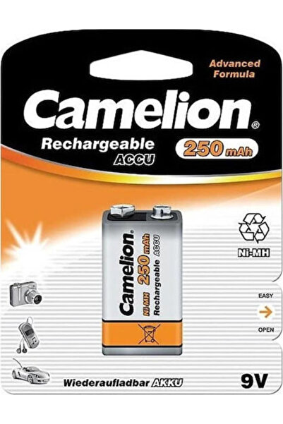CAMELİON Επαναφορτιζόμενη Μπαταρία 9V Ni-MH 250mAh 1 τεμάχιο