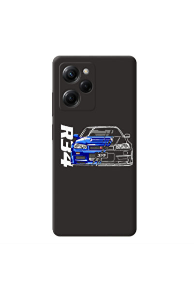 Other Xiaomi Poco X5 Pro Blue R34 Black Colored Silicone TPU Θήκη