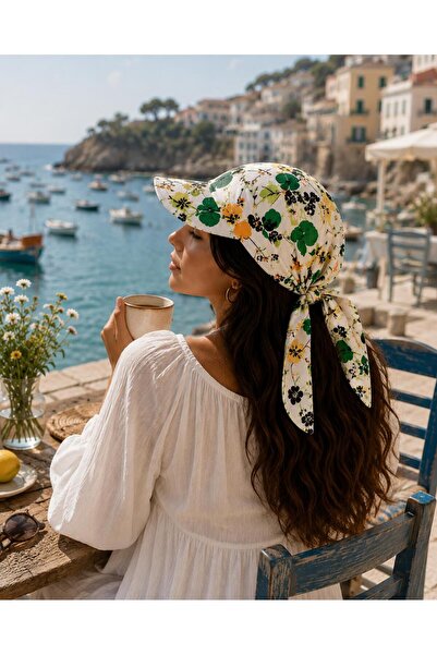 Wearflawless Women's Safari Tie-Back Hair Bandana, Visor Hat, Trendy Summer B...
