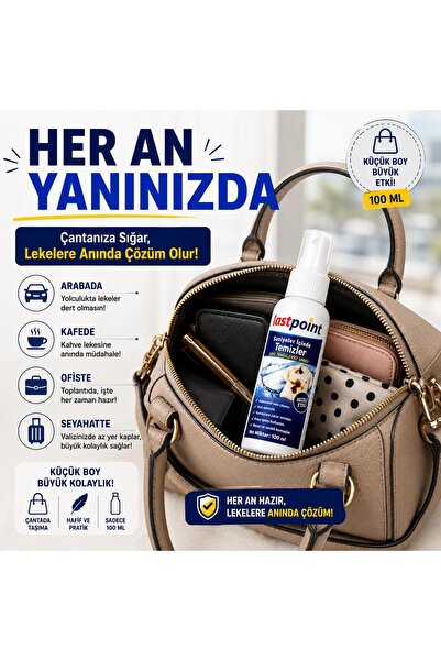 Lastpoint Anında Leke Temizleyici Sprey 100 ml Çay Kahve Yağ Kan Meyve Çim Lekesi Çıkarıcı