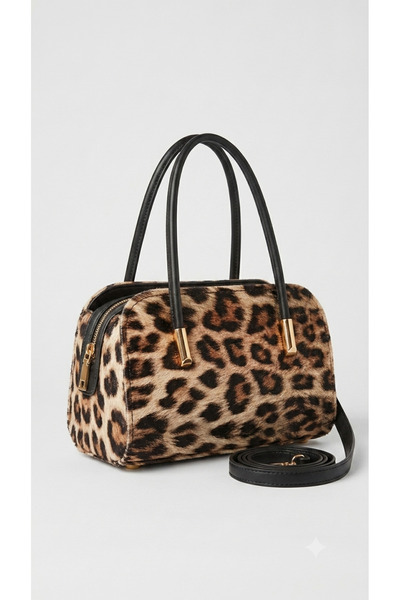 EdHa Bags Leopar desenli kadın el çantası