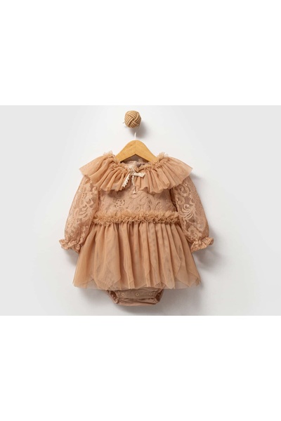 TOGY BABY VE KIDS WEAR Tulle Collar Baby Girl Romper