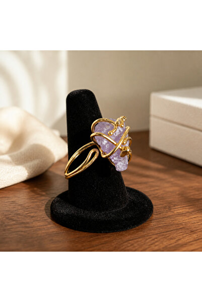 Enanice Amethyst Natural Stone Ring
